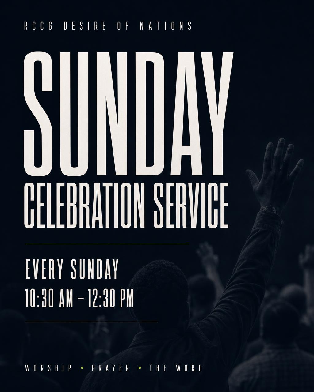 Sunday Celebration Service flyer
